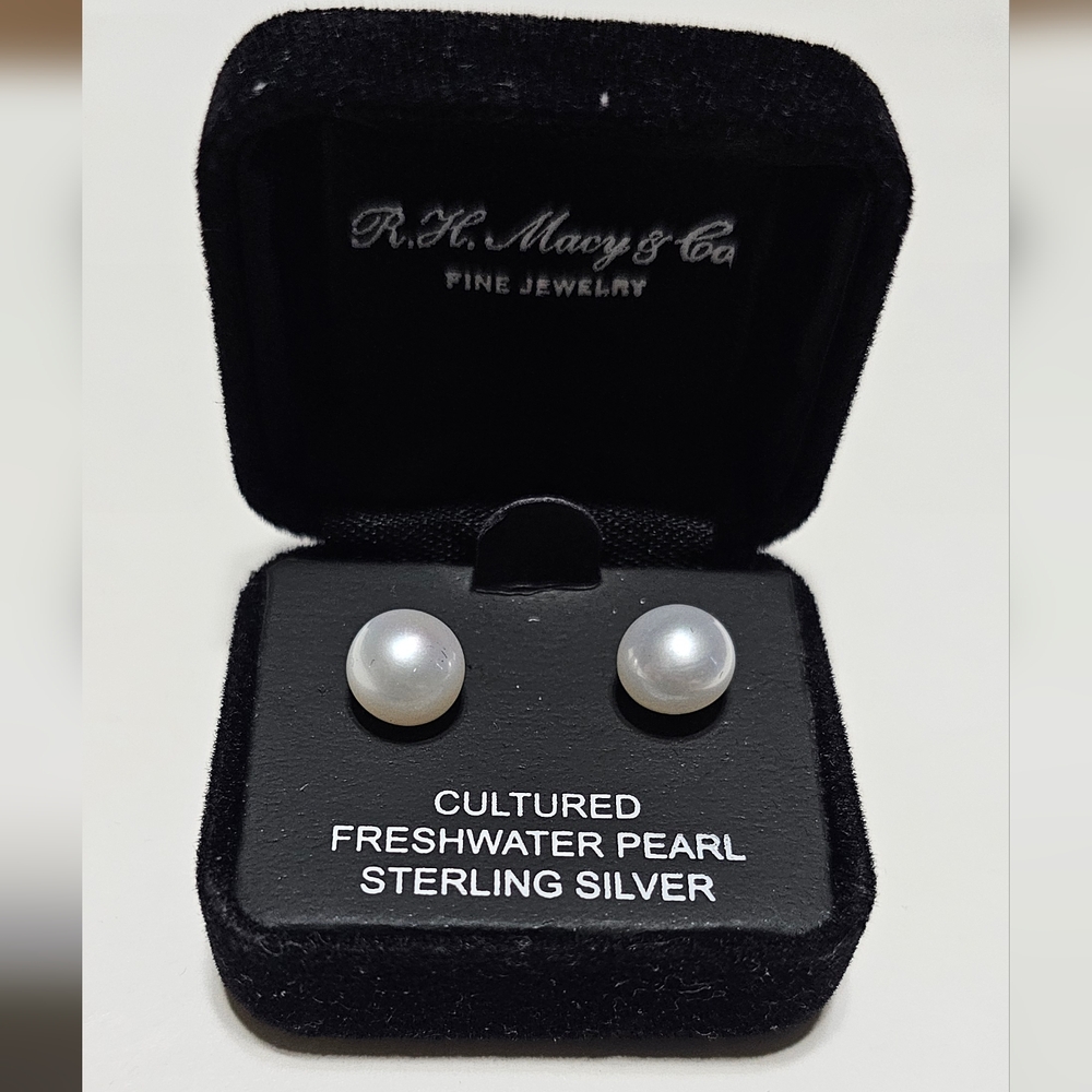 Cultured Freshwater Pearl Sterling Silver Earrings